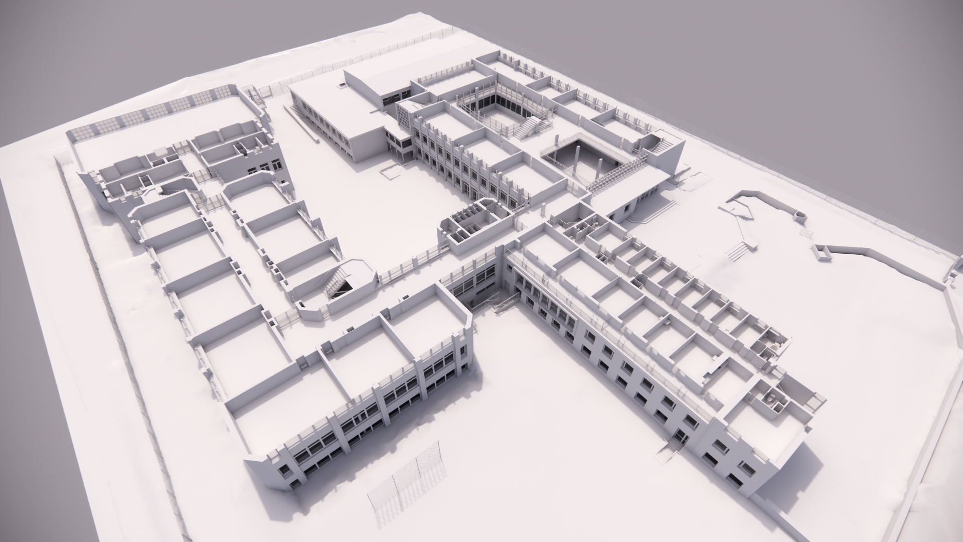 BIM-Ready-Modell der Liebfrauenschule als Gebaeudeuebersicht